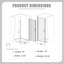 Porte de douche à cadre pivotant en aluminium noir mat 28 po