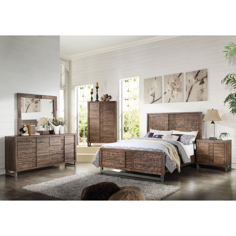 Andria Solid Wood Rectangle Dresser Mirror