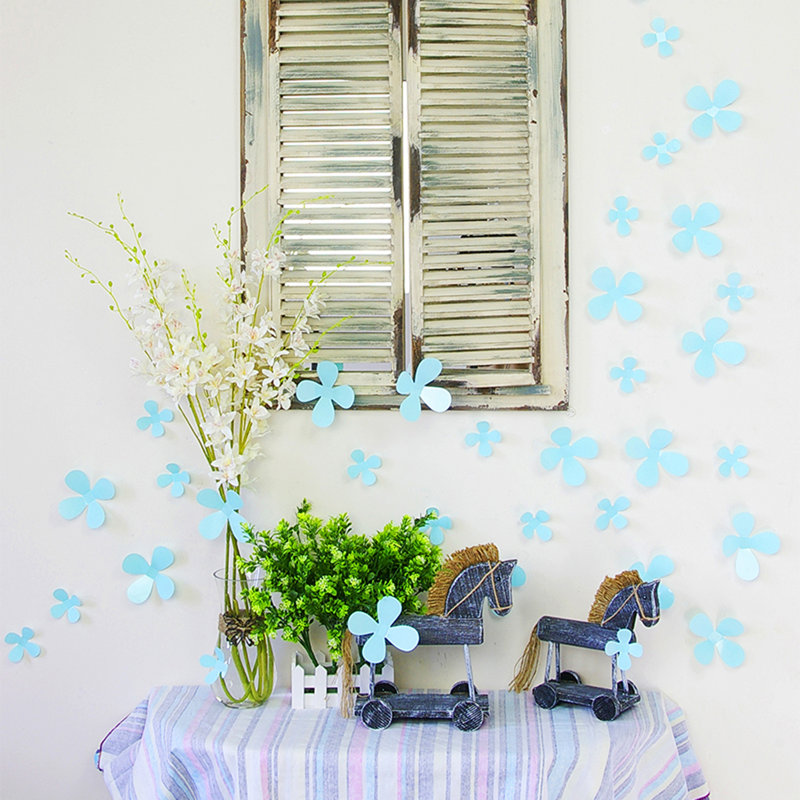 Plants & Flowers Wall Decal, Turquoise
