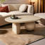 Table basse simple en bois massif à personnalité ovale