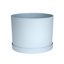 Pot à fleurs rond intérieur / extérieur en plastique moderne avec soucoupe-1933896411-1933787764