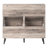 Barn Door 4 Flip Black Handles Glued Particleboard Embossed Natural Legs Shoe Cabinet 41.7In-1660010318