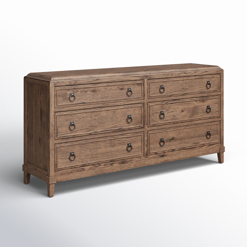 Commode 6 tiroirs Hayes, Brun
