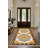 Girvin Yellow Gray Oriental Machine Printed Cotton Polyester Area Rug-1899113502