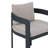 Renaud Industrial Modern Aluminum Outdoor Dining Set With Cushioned Chairs And  Acacia Wood Round Slat Table