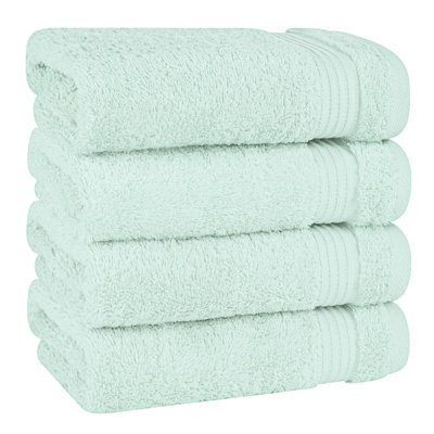 100% Cotton Turkish  Hand Towel Set, 4 Piece Soft, Absorbent Hand Face Towels