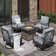 Emmaus 4-Person Swivel Sofa Chairs Seating Group with Fire Pit Table