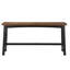 Table transitionnelle à hauteur de comptoir - Hévéa massif en bois noir et brun avec 2 tabourets-140405659-140405660-140405661