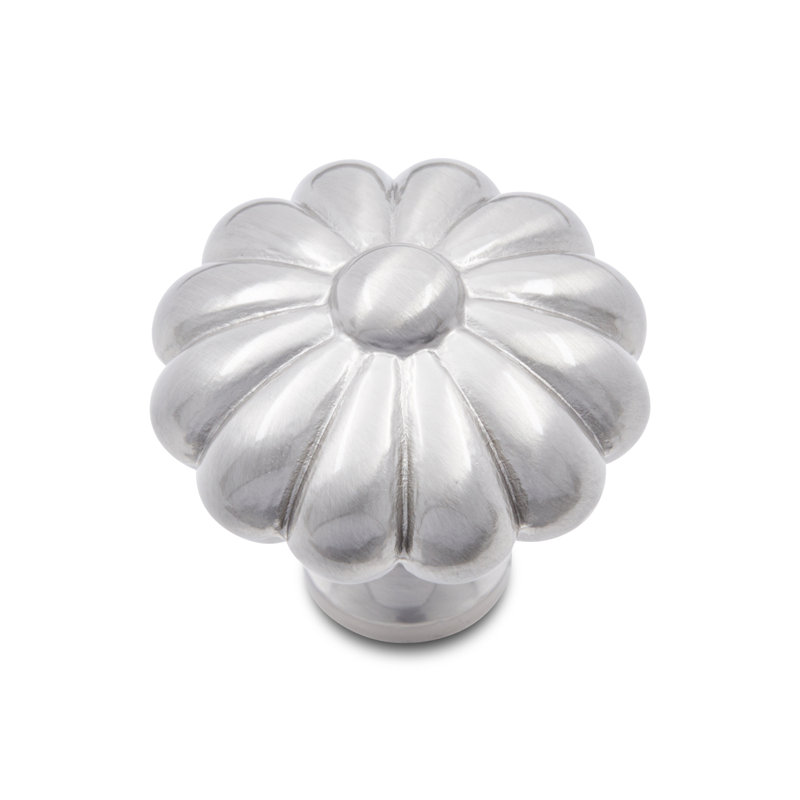 Poignée fleur CK Series, Diamètre du bouton 1,5 po, Nickel satiné
