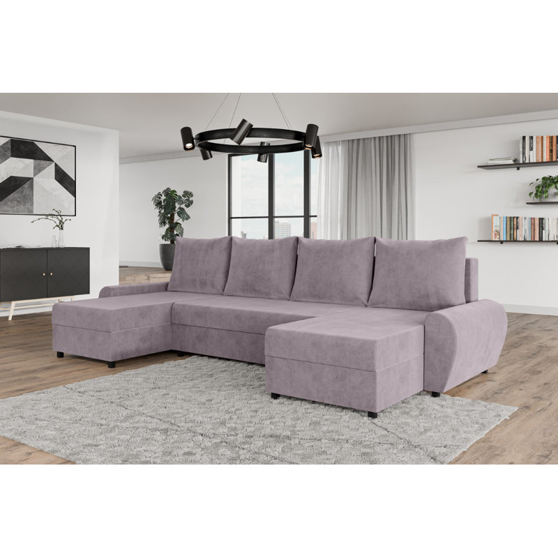 Benedicto 5 Seater Corner Sofa , Light purple - Monolith62