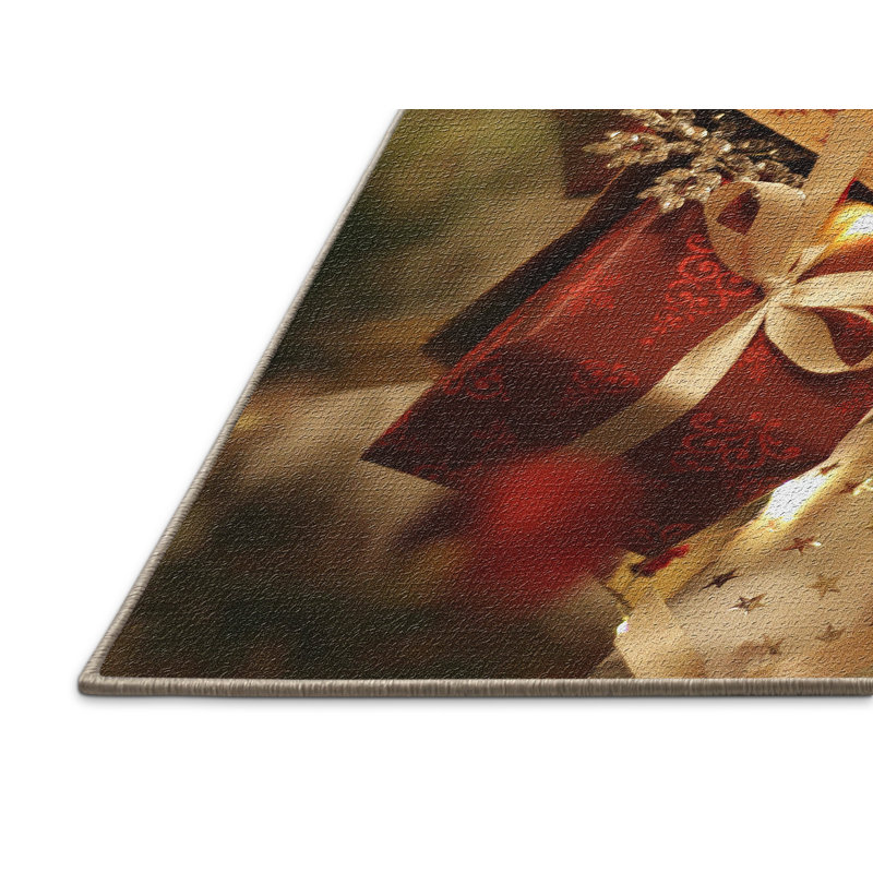 Surface beige de noël tapis, Rectangle 2 pi x 4 pi