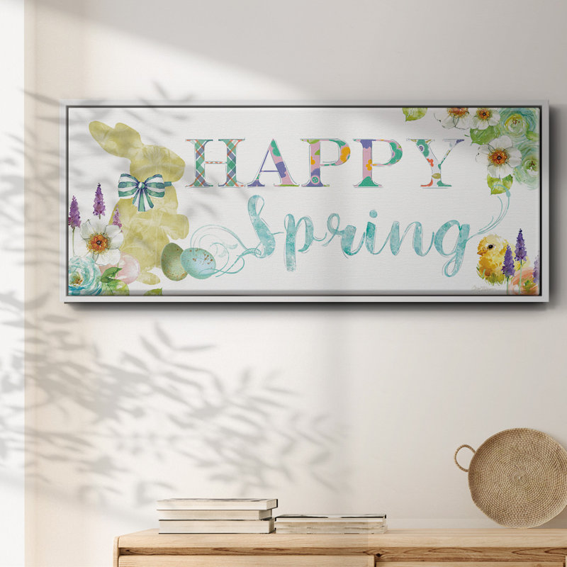 Joyeux printemps, toile encadrée