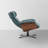 Seim 31.1" W Upholstered Reclining Swivel Chair and Ottoman with Adjustable Headrest-68549333