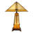 23"H Diamond Mission Lighted Base Table Lamp