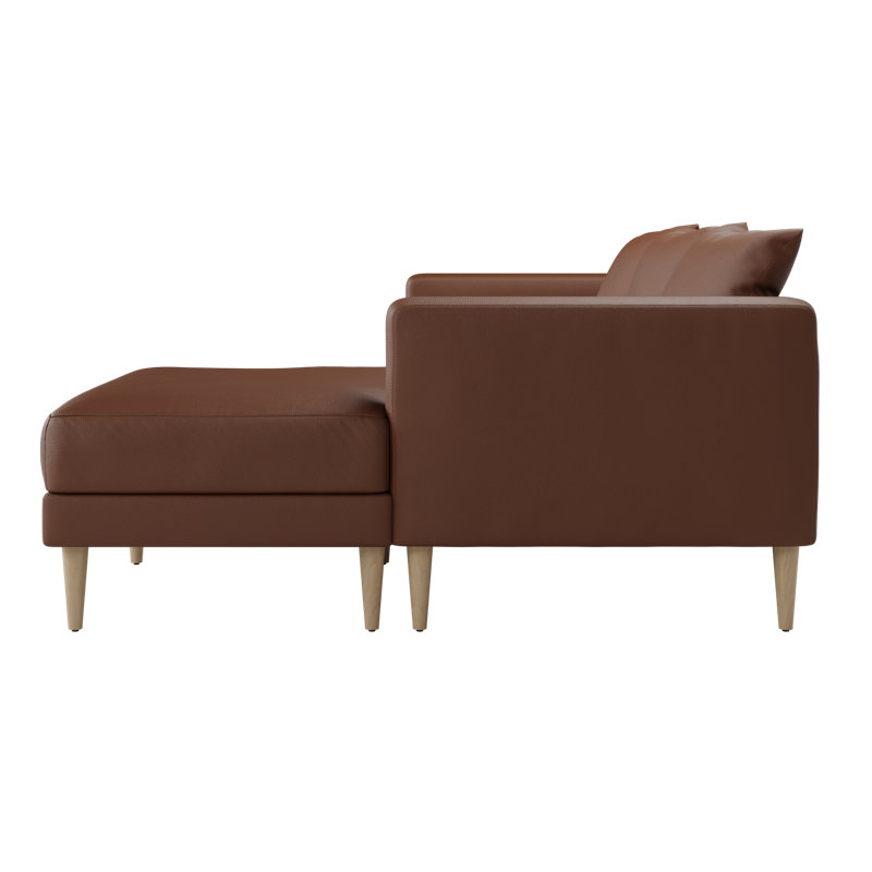 Essential Sectional, Dark Brown, Terra Cactus Leather / Dark Brown