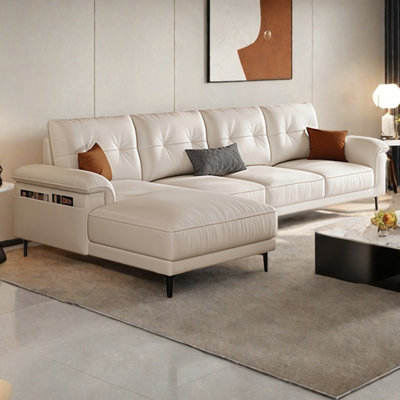 Modern simple light luxury straight row sofa