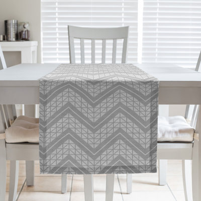 Stephenie Classic Hand Drawn Chevron Table Runner