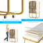 Lit pliant avec matelas Mercer41 - Structure de lit de taille 75 x 38 - Lit pliant portatif pour adulte pour invité - Matelas en mousse viscoélastique épaisse de 5 pouces - Lit pliant peu encombrant pour un rangement facile