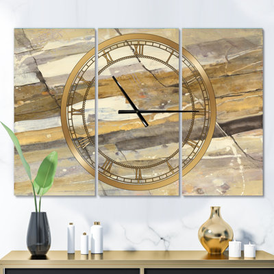Fire and Ice Minerals V - Modern wall clock