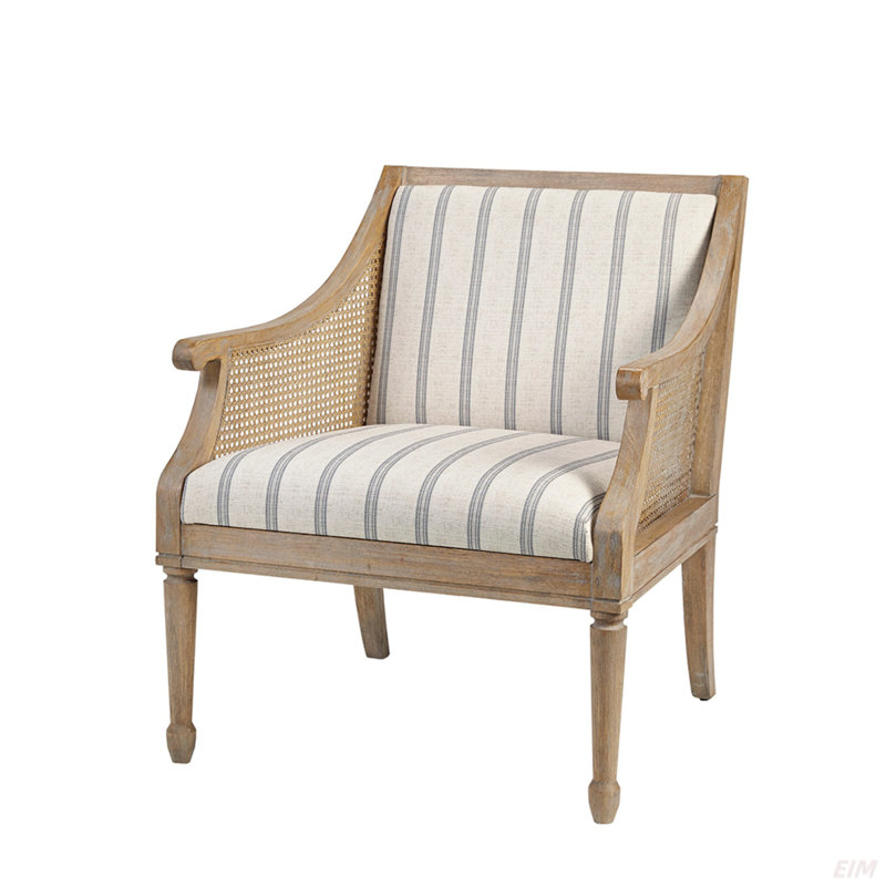 Fauteuil décoratif, fauteuil avec structure en bois massif