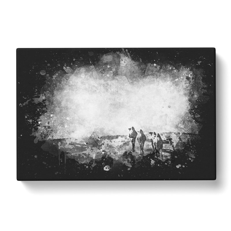 Camels On The Move - Wrapped Canvas Print, 40cm H x 60cm W x 3cm D