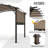 11.4 Ft. W X 11.4 Ft. D Outdoor Garden Steel Pergola with PVC-Coated Polyester Canopy-95035905