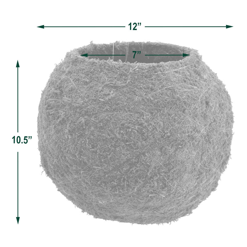 Bumgarner Pot Planter, Green, 10.5" H x 12" W x 12" D