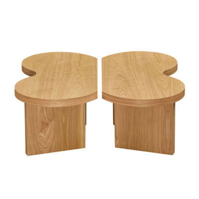 Butterfly Coffee Table Mdf Surface Modern Style Split Design For Living Room Bedroom Office Easy To Clean