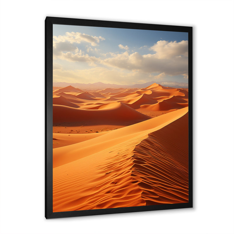 Égypte, désert antique égyptien III - Égypte, reproduction d'art sur toile, Cadre photo noir, H 40 po x l 30 po x P 1,5 po