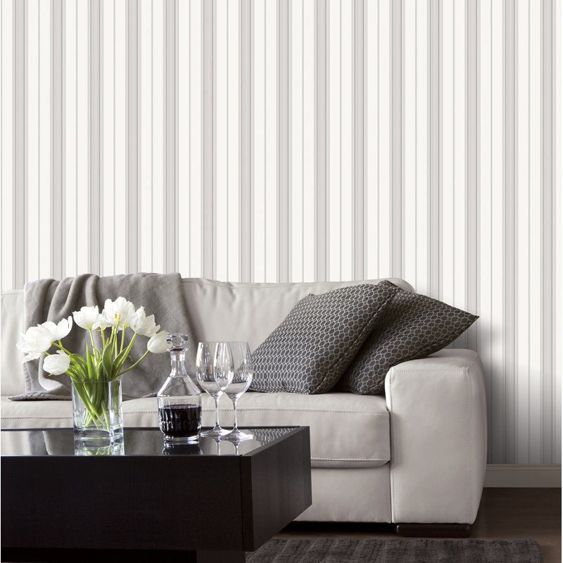 Dore 10m x 53cm Matte Wallpaper Roll, Grey/White