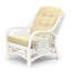 Fauteuil en velours capitonné naturel Agambir-86875404