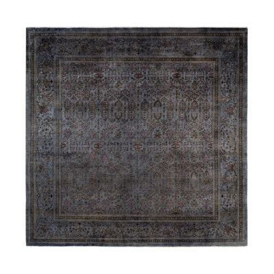 Tapis rond en laine 8 pi 1 po x 8 pi 1 po gris Huckaby