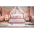 Carruth Upholstered Princess Bed With Crown Headboard,Platform Bed with Headboard and Footboard-2042825351