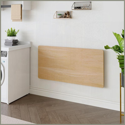 Space-Saving Wall Mounted Folding Coffee Table for Small Spaces, Sturdy Steel &amp; Easy to Install