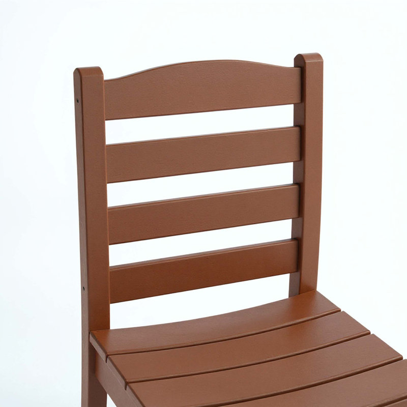 Chaises d'extérieur sans accoudoirs - PEHD ensemble de 2 matériaux, Brun