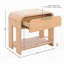 Modern One Drawer Waterfall Nightstand