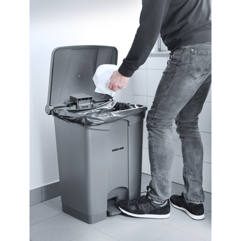Plastic Step On Kitchen Trash Can, 68 L