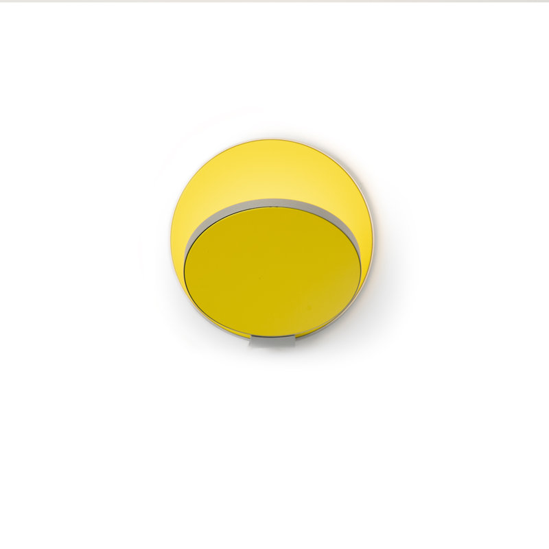 Contemporary Matte White Circular LED Wall Sconce with Dimmable Light