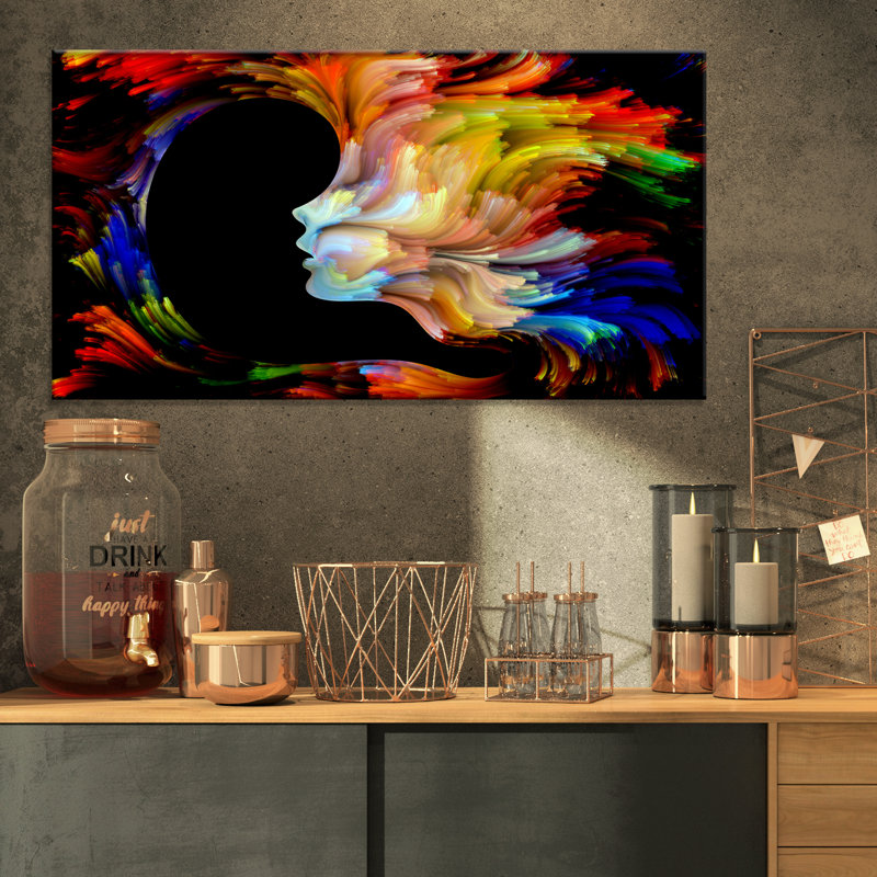 «Kiss of Paint», impression sur toile tendue, H 16 po x l 32 po x P 1 po