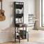 Steel, Manufactured Wood 144cm H Media Shelves-1876307200