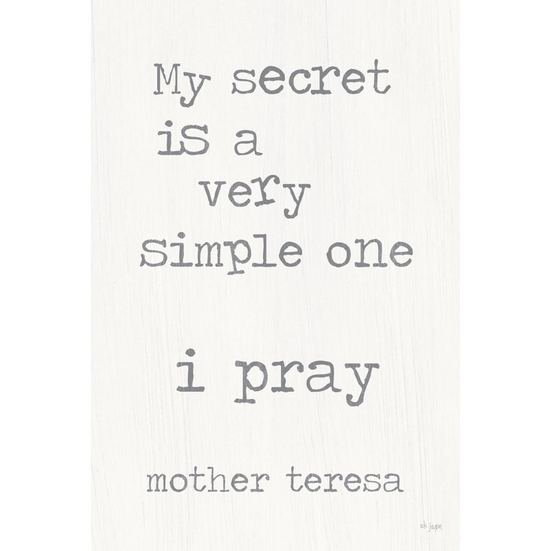 I Pray 2884886, H 18 po x l 12 po, Non, Toile tendue