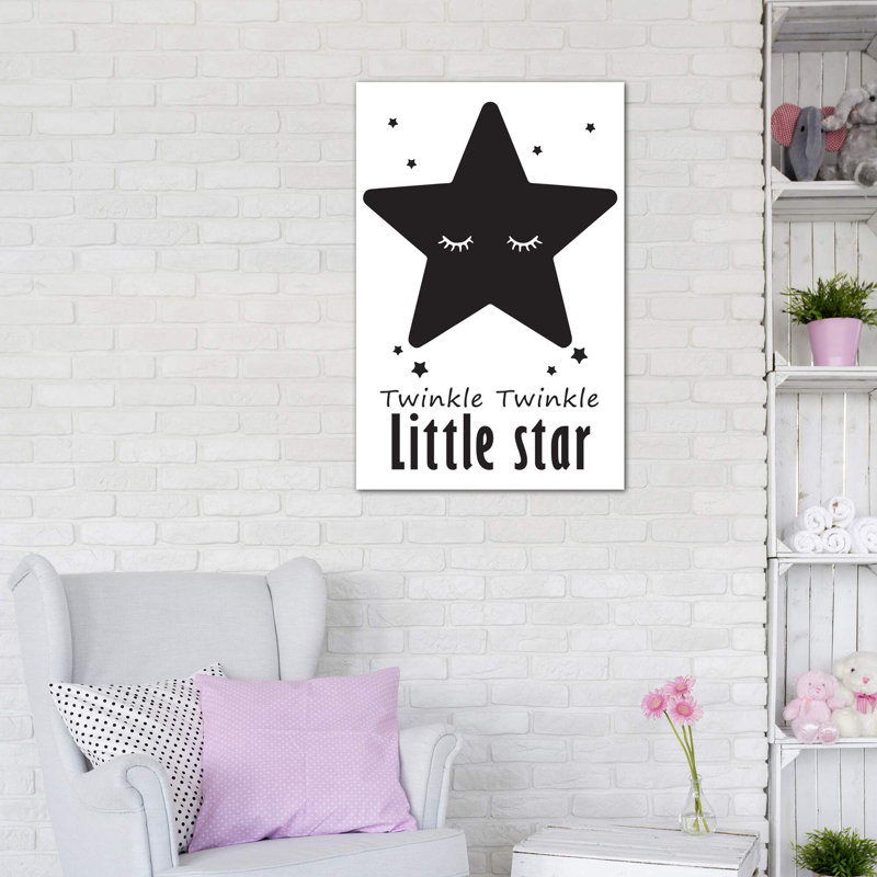 Twinkle Little Star - impression d'art graphique, Pas de tapis, Toile tendue, H 48 po x l 32 po x P 1,5 po