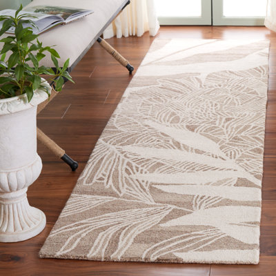 Braddy 741 Hand Tufted Wool/Cotton Floral Rug in Ivory/Beige
