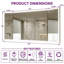 Miroir mural de salle de bain 66 po x 36 po à 3 lumières rétro-éclairées et éclairées à l'avant, 3 lumières à intensité variable