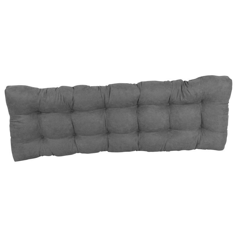 Coussin de siège en microsuède pour l'intérieur, Gris acier, L 60 po x P 19 po