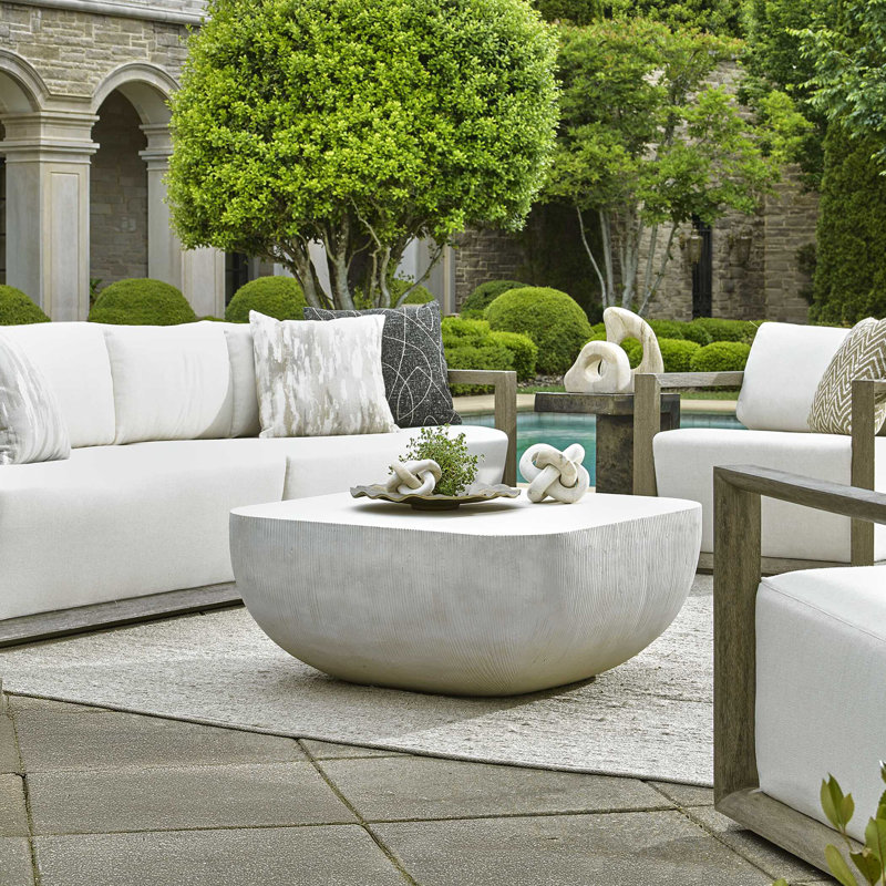 Joss & Main Alma Concrete Outdoor Coffee Table | Wayfair
