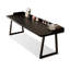 Bureau d'écriture rectangulaire en bois massif noir-118312022-118312033