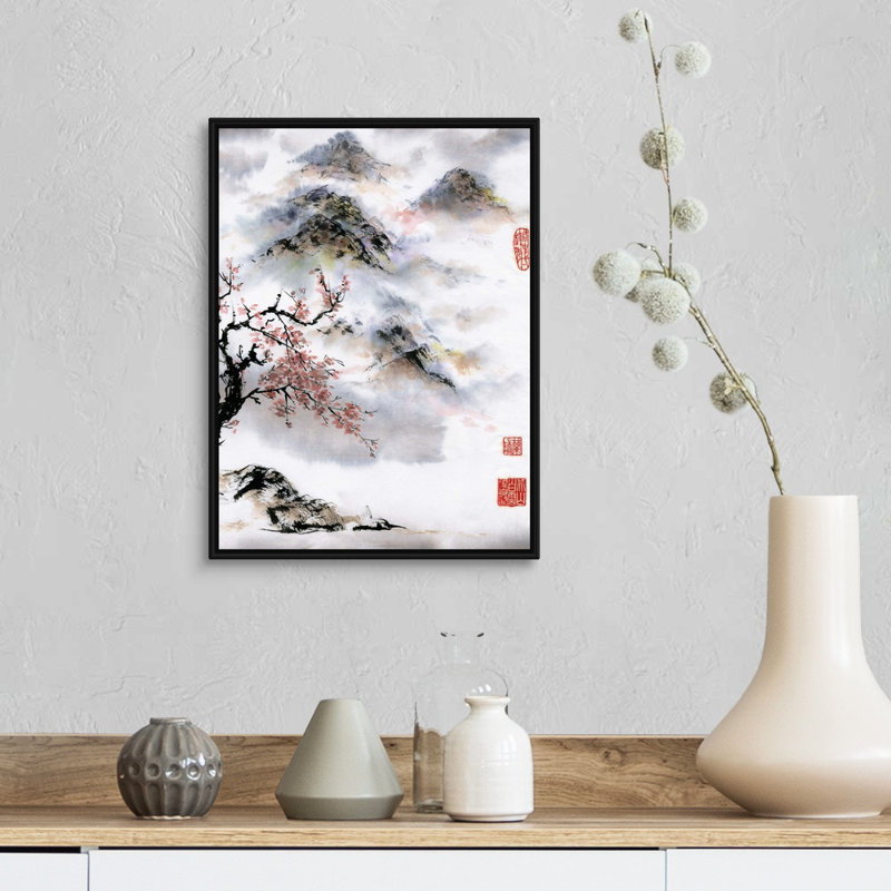 Art mural sur toile, Toile avec cadre noir, H 24 po x l 18 po x P 1,75 po