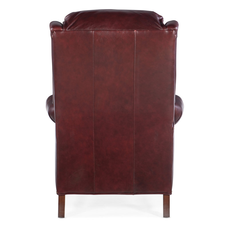 Alta Recliner, Mahogany Finish/Natural Brass Nails