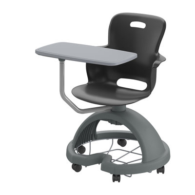 Base de rangement Ethos, fauteuil d'apprentissage actif avec accoudoir à tablette, roulettes souples